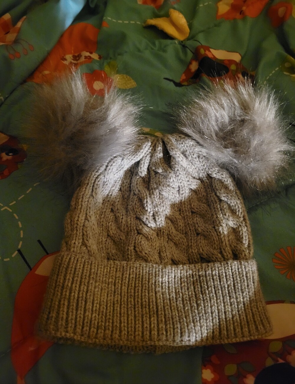 Toddler Double Pom Knit Beanie